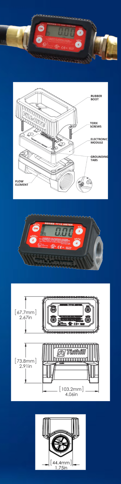 Fill-Rite TT10AB In-line Digital Turbine Meter